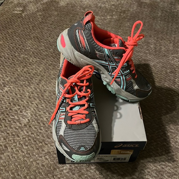 Size 4 Asics Gel-Venture Kids Grade School Shoes Sneaker Blue/Mid Grey Unisex - Picture 1 of 7